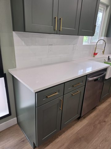 kitchen countertop - next to sink